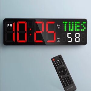 Gym Wall Clock with Remote NIB